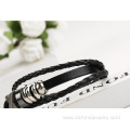 Wholesale Alloy Parts Genuine Leather Bracelet Handmade